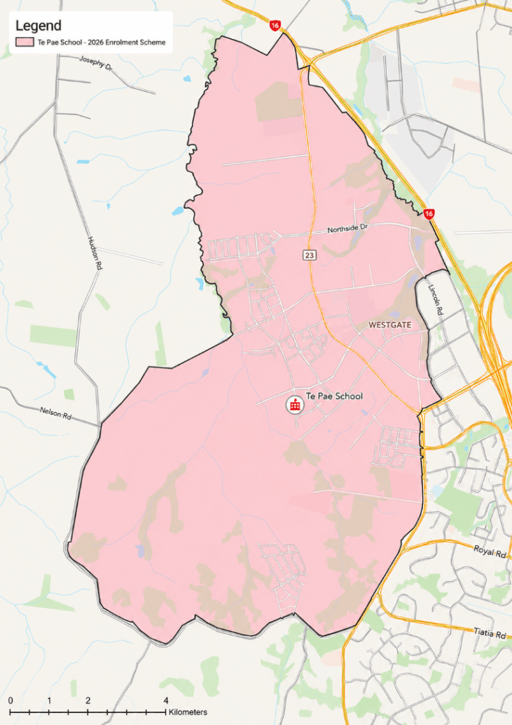 Te Pae School Zone Map